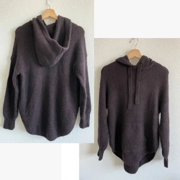 Madewell - Wilmington Hoodie Sweater Alpaca Wool Blend NB371 | XXS: Raisin Brown - Picture 12 of 14